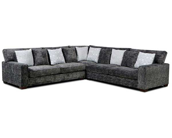 3 Piece Charcoal Gray Sectional Sofa